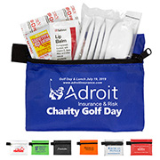 “Del Monte” 13 Piece Golf Kit Components inserted into Zipper Pouch